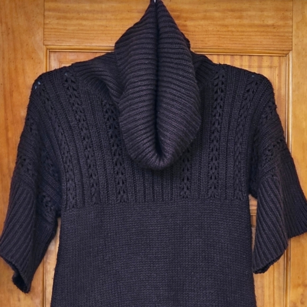 A N.A Women's  Lavender Turtleneck Knit Sweater With Flare Sleeves, Size M